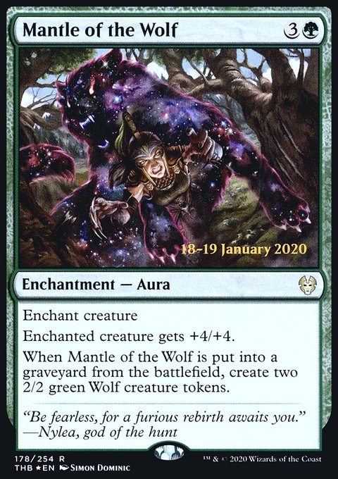 Mantle of the Wolf, Theros Beyond Death Promos #178s, Magic: The Gathering card