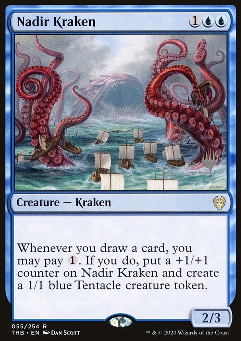 Nadir Kraken, Theros Beyond Death Promos #55p, Magic: The Gathering card