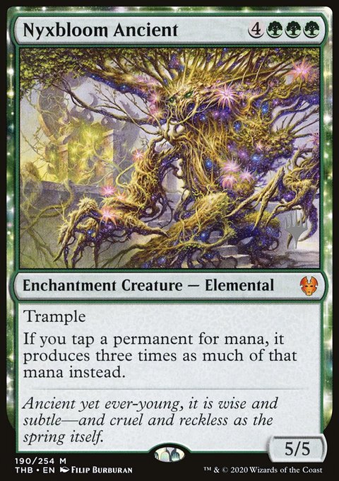Nyxbloom Ancient, Theros Beyond Death Promos #190p, Magic: The Gathering card