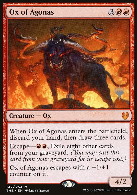Ox of Agonas, Theros Beyond Death Promos #147p, Magic: The Gathering card