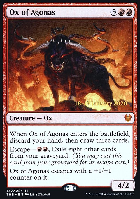 Ox of Agonas, Theros Beyond Death Promos #147s, Magic: The Gathering card
