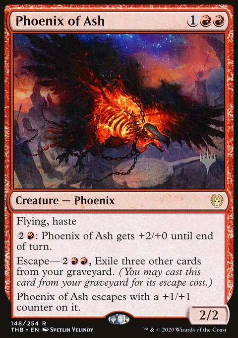 Phoenix of Ash, Theros Beyond Death Promos #148p, Magic: The Gathering card