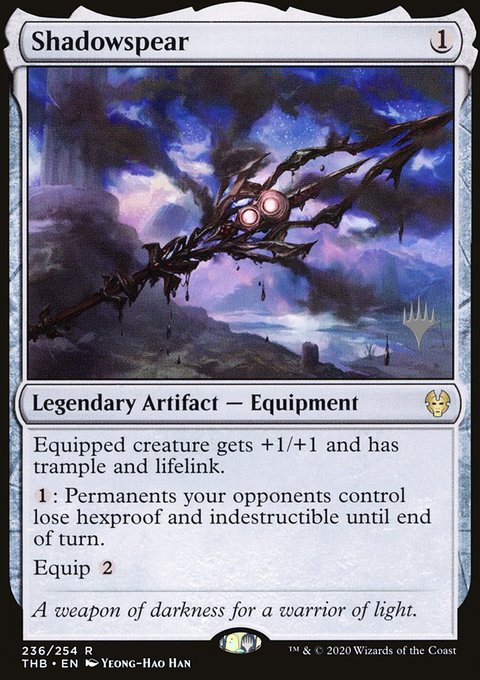 Shadowspear, Theros Beyond Death Promos #236p, Magic: The Gathering card