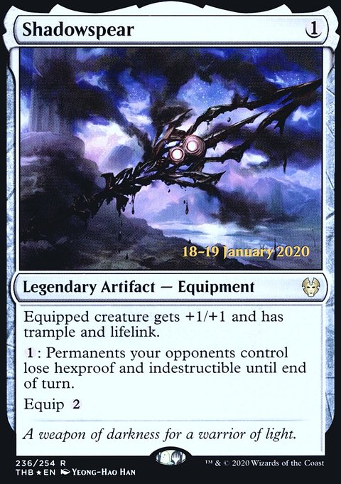Shadowspear, Theros Beyond Death Promos #236s, Magic: The Gathering card