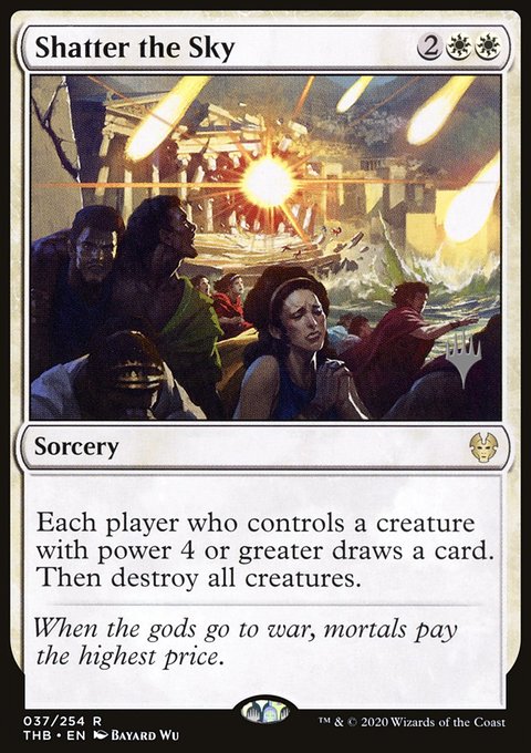 Shatter the Sky, Theros Beyond Death Promos #37p, Magic: The Gathering card