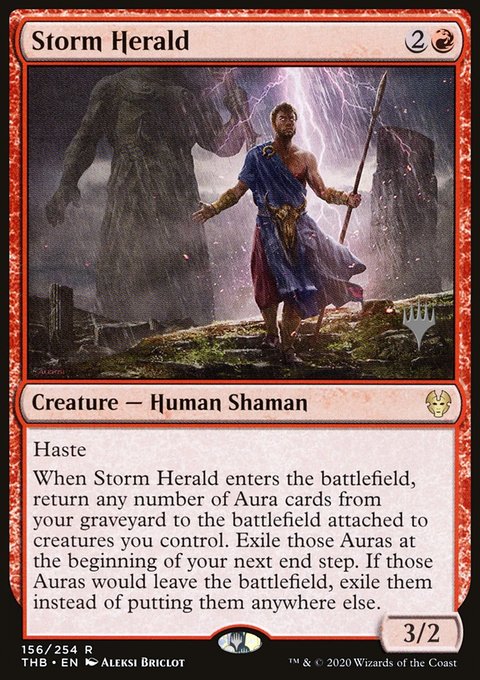 Storm Herald, Theros Beyond Death Promos #156p, Magic: The Gathering card