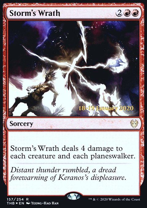 Storm's Wrath, Theros Beyond Death Promos #157s, Magic: The Gathering card