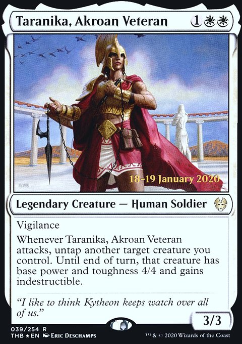 Taranika, Akroan Veteran, Theros Beyond Death Promos #39s, Magic: The Gathering card