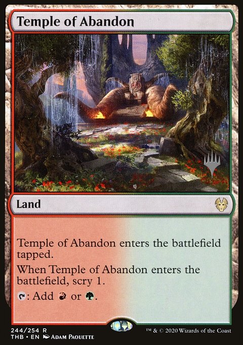 Temple of Abandon, Theros Beyond Death Promos #244p, Magic: The Gathering card