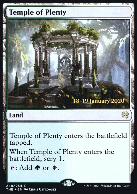 Temple of Plenty, Theros Beyond Death Promos #248s, Magic: The Gathering card