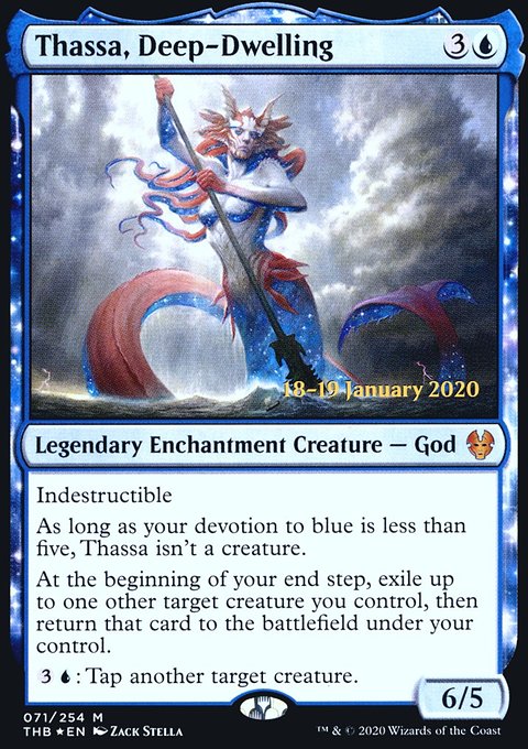 Thassa, Deep-Dwelling, Theros Beyond Death Promos #71s, Magic: The Gathering card