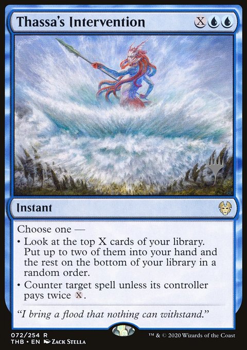 Thassa's Intervention, Theros Beyond Death Promos #72p, Magic: The Gathering card