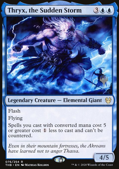 Thryx, the Sudden Storm, Theros Beyond Death Promos #76p, Magic: The Gathering card