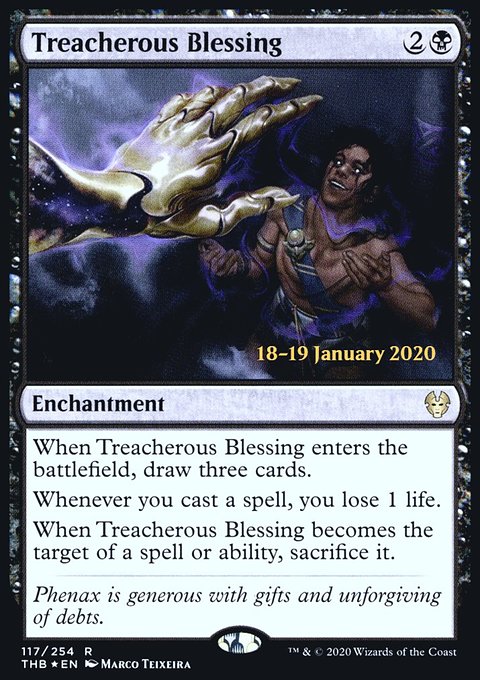 Treacherous Blessing, Theros Beyond Death Promos #117s, Magic: The Gathering card