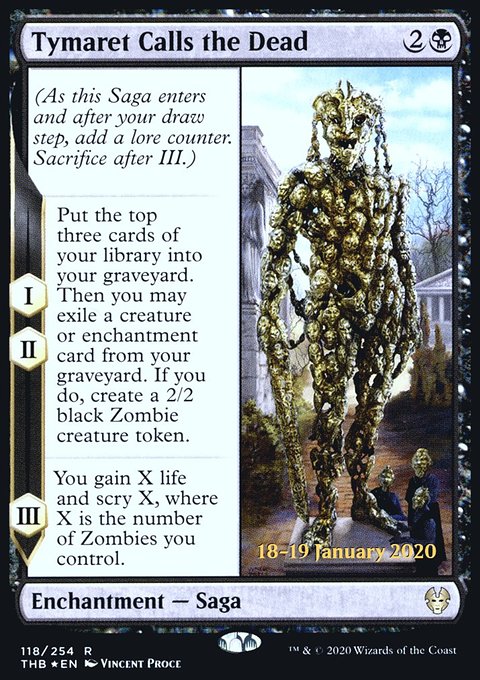 Tymaret Calls the Dead, Theros Beyond Death Promos #118s, Magic: The Gathering card