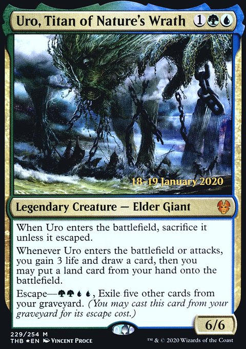 Uro, Titan of Nature's Wrath, Theros Beyond Death Promos #229s, Magic: The Gathering card