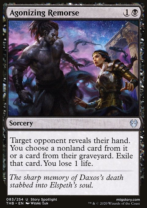 Agonizing Remorse, Theros Beyond Death #83, Magic: The Gathering card