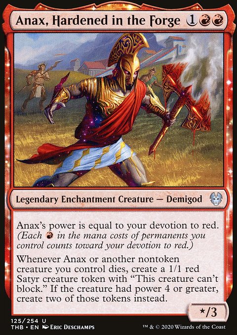Anax, Hardened in the Forge, Theros Beyond Death #125, Magic: The Gathering card