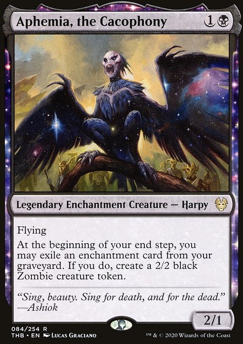 Aphemia, the Cacophony, Theros Beyond Death #84, Magic: The Gathering card