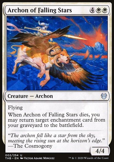 Archon of Falling Stars, Theros Beyond Death #2, Magic: The Gathering card