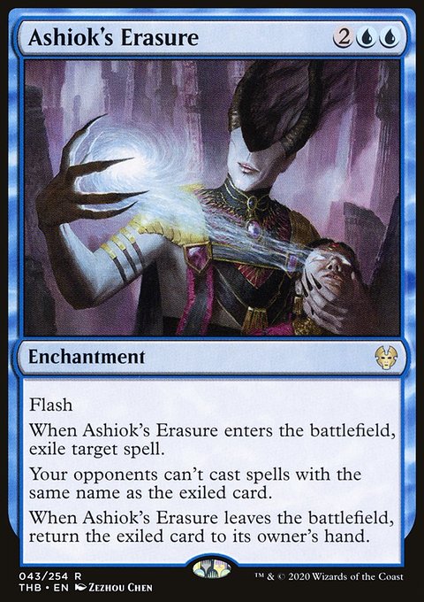 Ashiok's Erasure, Theros Beyond Death #43, Magic: The Gathering card
