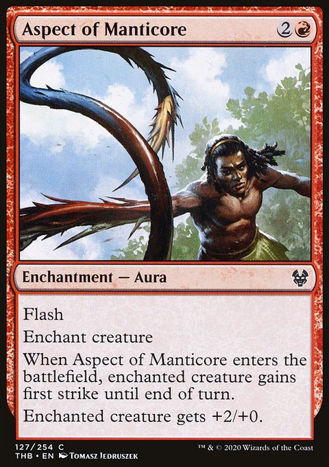 Aspect of Manticore, Theros Beyond Death #127, Magic: The Gathering card
