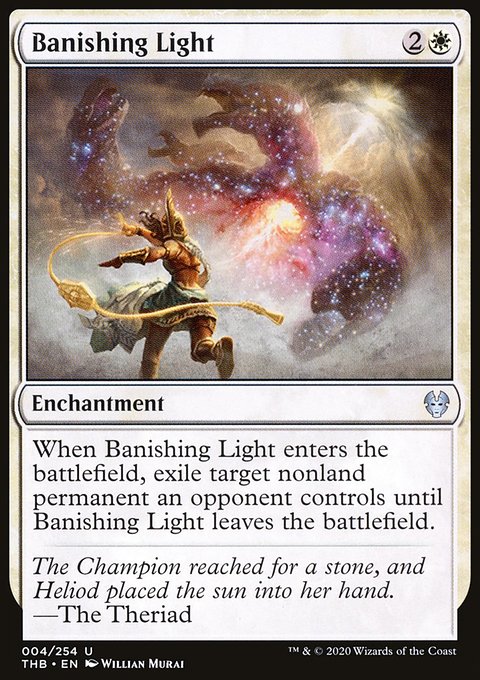 Banishing Light, Theros Beyond Death #4, Magic: The Gathering card