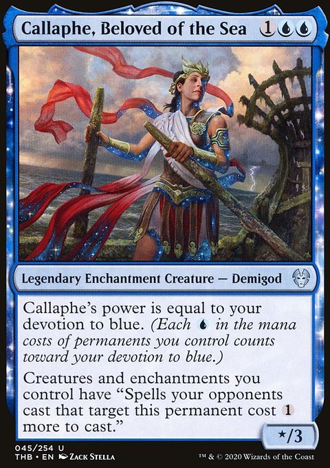 Callaphe, Beloved of the Sea, Theros Beyond Death #45, Magic: The Gathering card