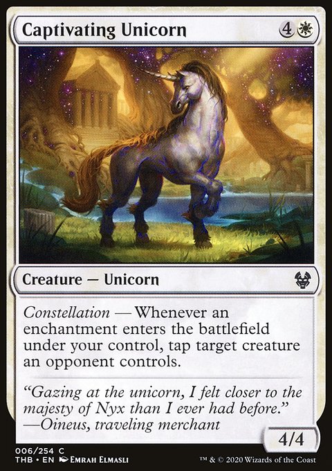 Captivating Unicorn, Theros Beyond Death #6, Magic: The Gathering card