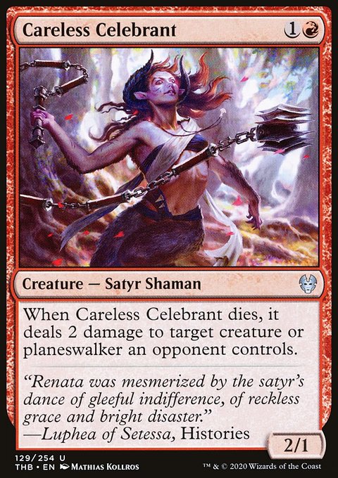 Careless Celebrant, Theros Beyond Death #129, Magic: The Gathering card