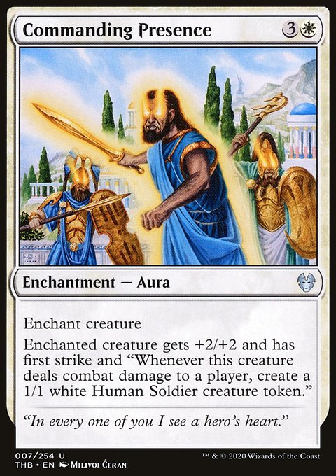 Commanding Presence, Theros Beyond Death #7, Magic: The Gathering card