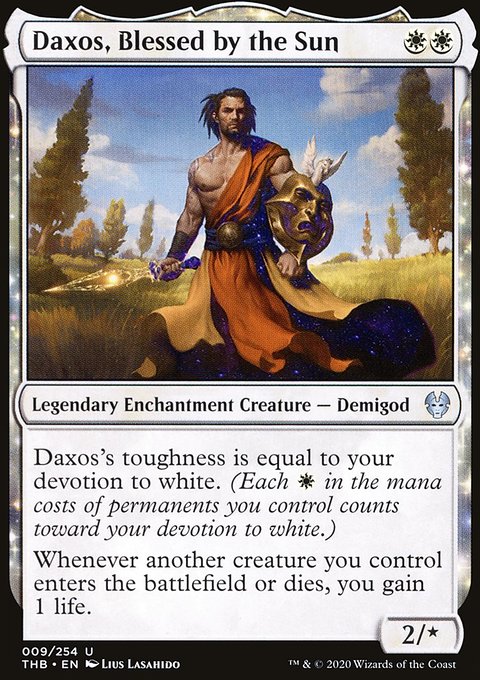 Daxos, Blessed by the Sun, Theros Beyond Death #9, Magic: The Gathering card