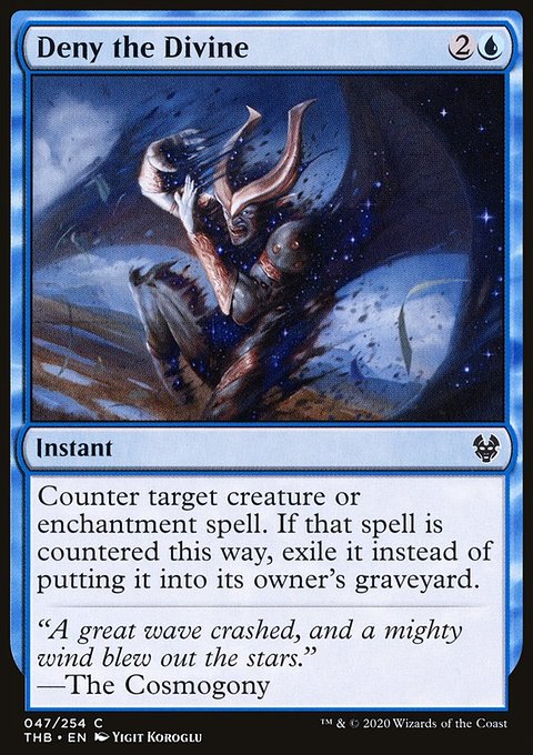 Deny the Divine, Theros Beyond Death #47, Magic: The Gathering card