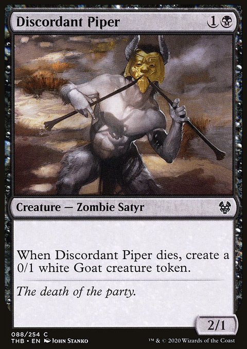 Discordant Piper, Theros Beyond Death #88, Magic: The Gathering card