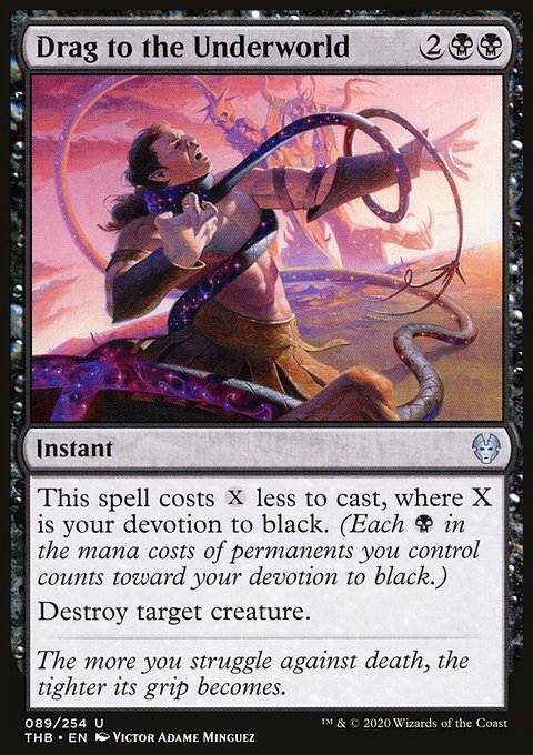 Drag to the Underworld, Theros Beyond Death #89, Magic: The Gathering card