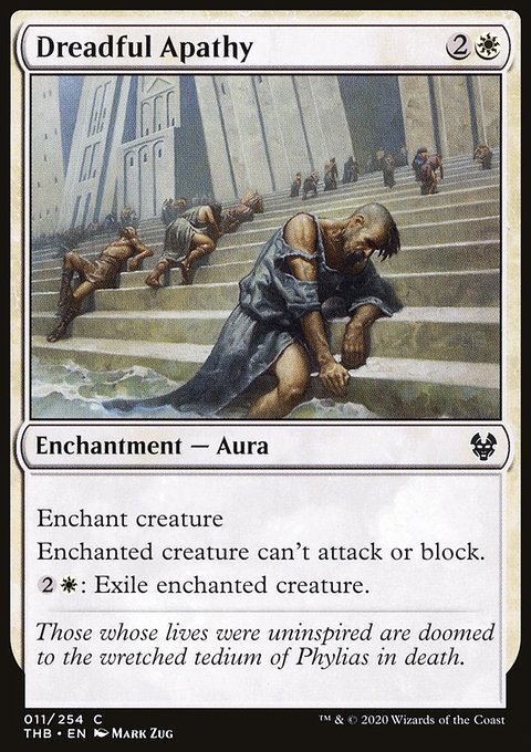 Dreadful Apathy, Theros Beyond Death #11, Magic: The Gathering card