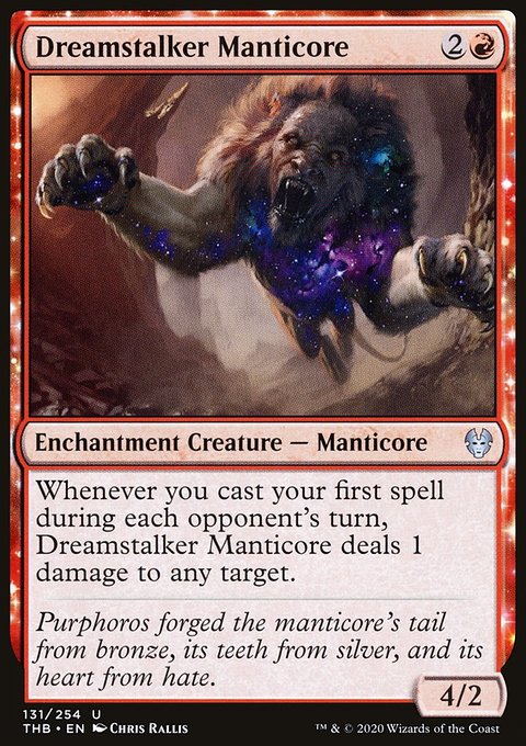 Dreamstalker Manticore, Theros Beyond Death #131, Magic: The Gathering card