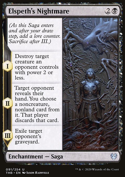 Elspeth's Nightmare, Theros Beyond Death #91, Magic: The Gathering card