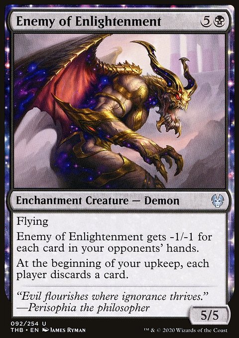 Enemy of Enlightenment, Theros Beyond Death #92, Magic: The Gathering card