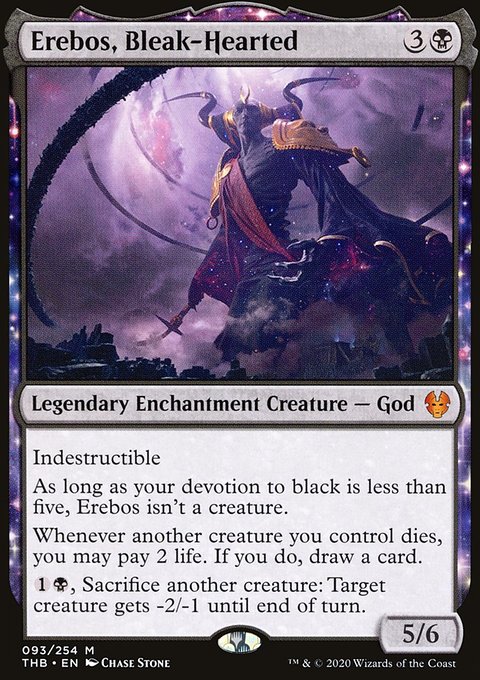 Erebos, Bleak-Hearted, Theros Beyond Death #93, Magic: The Gathering card