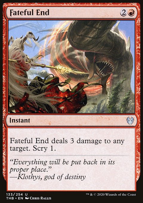 Fateful End, Theros Beyond Death #133, Magic: The Gathering card