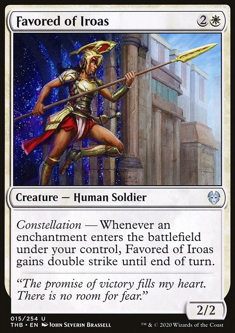 Favored of Iroas, Theros Beyond Death #15, Magic: The Gathering card
