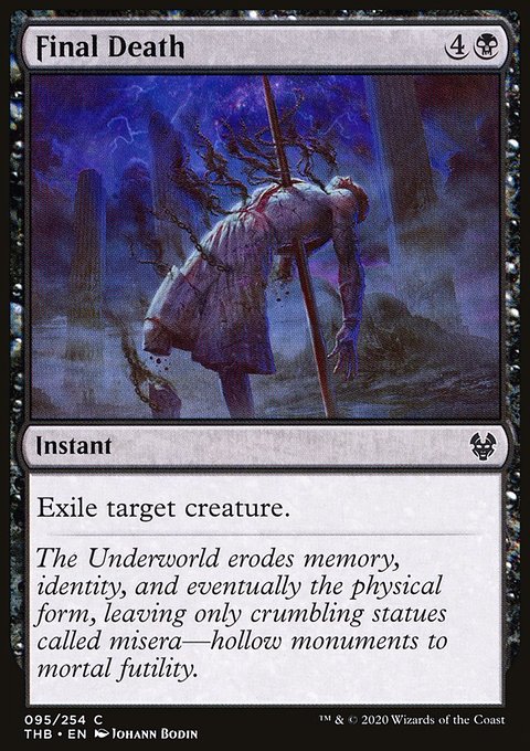 Final Death, Theros Beyond Death #95, Magic: The Gathering card