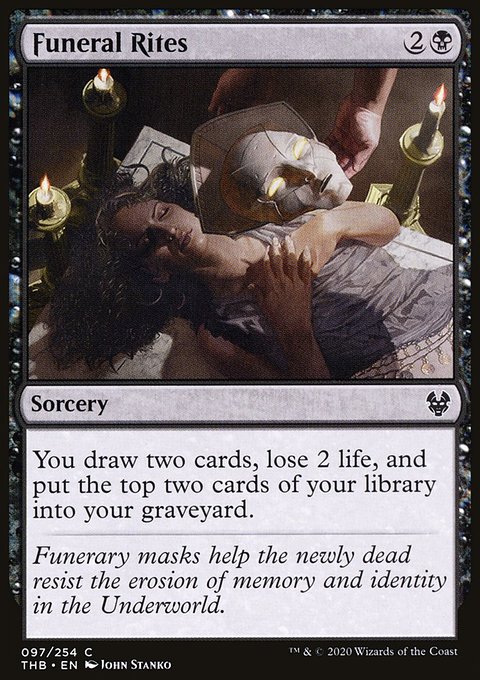 Funeral Rites, Theros Beyond Death #97, Magic: The Gathering card