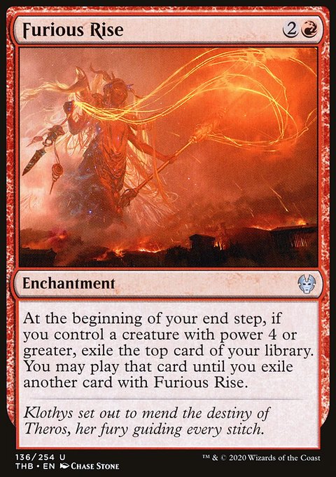 Furious Rise, Theros Beyond Death #136, Magic: The Gathering card