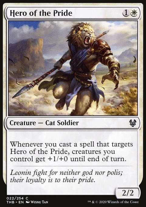 Hero of the Pride, Theros Beyond Death #22, Magic: The Gathering card