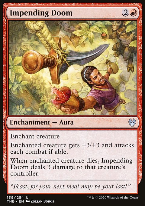 Impending Doom, Theros Beyond Death #139, Magic: The Gathering card