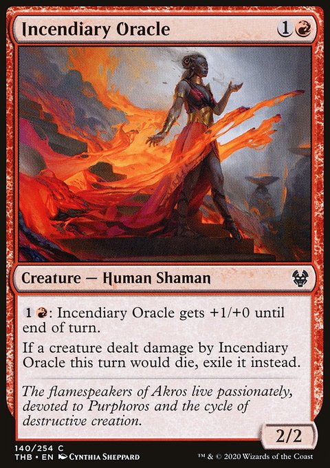 Incendiary Oracle, Theros Beyond Death #140, Magic: The Gathering card
