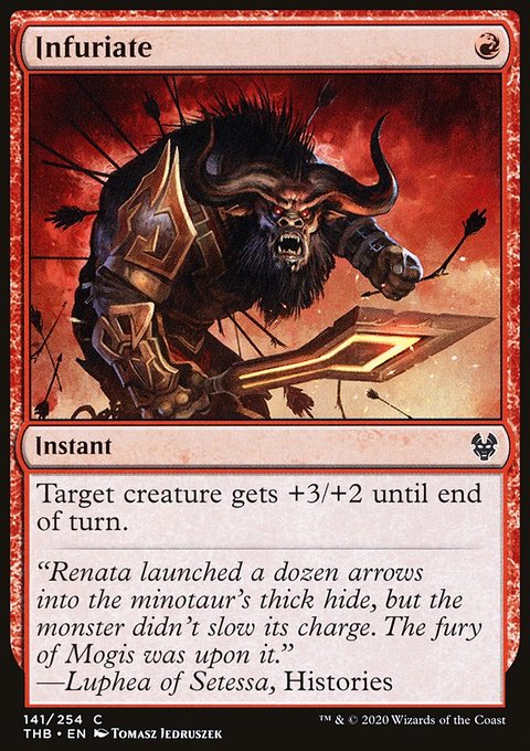 Infuriate, Theros Beyond Death #141, Magic: The Gathering card