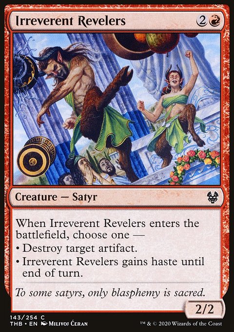 Irreverent Revelers, Theros Beyond Death #143, Magic: The Gathering card